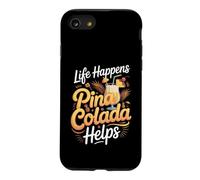 Life Happens Pina Colada Helps Cocktail Tropical Rum Case for iPhone SE (2020) / 7/8
