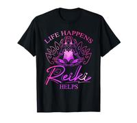 Life Happens Reiki Helps Lotus Reiki T-Shirt