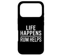 Life Happens Rum Helps Funny Case for iPhone 17 Pro
