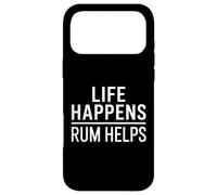 Life Happens Rum Helps Funny Case for iPhone 17 Pro Max
