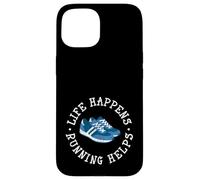 Life Happens Running Helps Case for iPhone 15