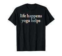 Life Happens Yoga Helps, Meditation, Yoga Lover, Yoga Tea T-Shirt