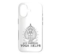 Life Happens Yoga Helps - Vibrant Chakra Mandala Meditation Case for iPhone 17