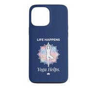 Life Happens Yoga Meditation Helps Wellness Lotus Pose 4 Case for iPhone 13 Pro Max