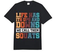 Life Has Its Ups and Downs We Call Them Squats Comfort Colors Adult Heavyweight T-Shirt