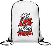 Life Has No Instructional Guide Gym Sack Casual Drawstring Bag White