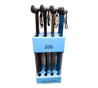 Life Healthcare Folding Walking Sticks, Adjustable Canes, Pack of 12