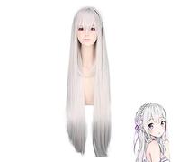 Life In A Different World From Zero Re:Zero Kara Hajimeru Isekai Seikatsu Emilia Long Cosplay Wig + Wig Cap