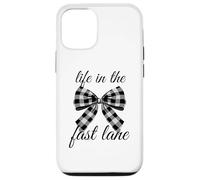 Life in the fast lane Checkered bow Case for iPhone 12/12 Pro