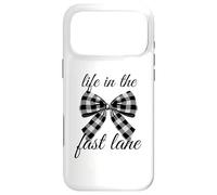 Life in the fast lane Checkered bow Case for iPhone 17 Pro Max