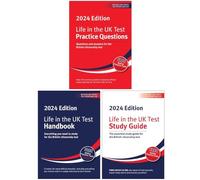Life in the UK Test 2024 Collection 3 Books Set (Study Guide, Practice Questions, Handbook)