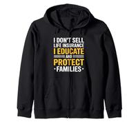 Life Insurance Policy Seller Sales Agent Insurance Zip Hoodie