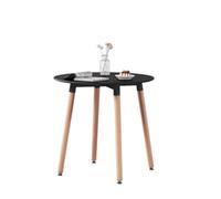 Life Interiors Halo Round Dining Table Single, Black