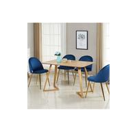 Life Interiors 'lucia Halo' Dining Set With A Table And 4 Chairs In Baby Blue Baby Blue One Size
