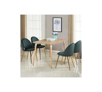 Life Interiors 'lucia Halo' Dining Set With A Table And 4 Chairs In Green Green One Size