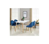 Life Interiors 'lucia Halo' Dining Set With A Table And Chairs Set Of 4 In Baby Blue Baby Blue One Size