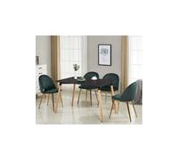Life Interiors 'Lucia Halo' Dining Set with a Table & Chairs Set of 4 in Green Life Interiors Green