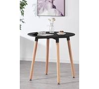 Life Interiors 'round' Dining Table Single In Black Black One Size