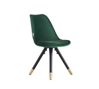 Life Interiors Single Sofia Velvet Dining Chair Upholstered For Dining Room Kitchen Restaurant Office, Green, Green