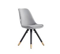 Life Interiors Single Sofia Velvet Dining Chair Upholstered For Dining Room Kitchen Restaurant Office, Light Grey, Grey