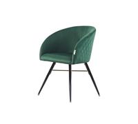 Single 'Vittorio Velvet Dining Chairs' Upholstered Chairs for Dining Room Armchair Life Interiors Green One Size