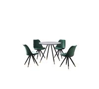 Life Interiors Sofia' Dorchester LUX Dining Set with a Table & Chairs Set of 4 in Green Life Interiors Green