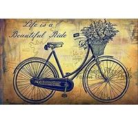 Life is a Beautiful Ride Carteles Retro Tin Sign Metal Sign Board Decorative Sign Decor Cafe Bar Coffee Decor Metal Plaque Decor 8x12 Inch