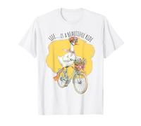 Life is a Beautiful Ride Goose Cycling Illustration T-Shirt