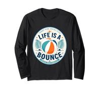 Life is A Bounce Beach Days Forever Retro Summer Vacation Long Sleeve T-Shirt