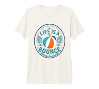 Life is A Bounce Beach Days Forever Retro Summer Vacation Premium T-Shirt