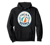 Life Is A Bounce Beach Days Forever Retro Summer Vacation Pullover Hoodie