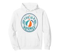 Life Is A Bounce Beach Days Forever Retro Summer Vacation Pullover Hoodie