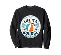 Life Is A Bounce Beach Days Forever Retro Summer Vacation Sweatshirt