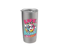 Life is A Bounce Beachy Funny Beach Ball Summer Vacation Stainless Steel Insulated Tumbler