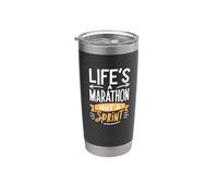 Life is a Marathon, Not a Sprint, Funny Workout Runnersport Stainless Steel Insulated Tumbler