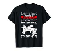 Life Is A Series Of Obstacles Gym Muscle Funny Bodybuilding T-Shirt