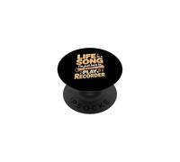 Life Is A Song I'm Just Here To Play Recorder PopSockets Adhesive PopGrip