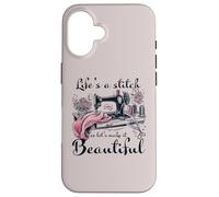 Life Is A Stitch Make It beautiful Quilter Quilting Sewing Case for iPhone 16