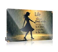 Life Is About Finding Joy In The Rain Hot Aesthetic - Tin Metal Decor Decor Vintage Wall Art(20X30CM)
