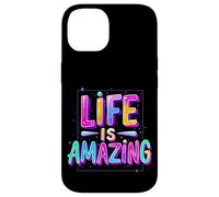 LIFE IS AMAZING Typographic Case for iPhone 14