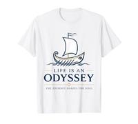 Life is an Odyssey Design Value Graphic T-Shirt, Men, White, S