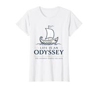 Life is an Odyssey Design Value Graphic T-Shirt, Women, White, L