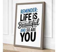 Life is Beautiful and So Are Canvas Wall Art Print 24x16 Inch (61 x 41 cm)