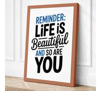 Life is Beautiful and So Are Canvas Wall Art Print 24x16 Inch (61 x 41 cm)