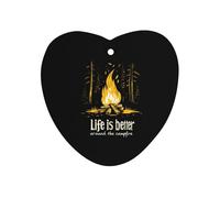 Life Is Better Around The Campfire Funny Car Air Freshener Automotive Aromatherapy Tablets for Rearview Mirror Wardrobe Shoe Cabinet