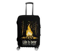 Life is Better Around The Campfire Funny Suitcases Cover Travel Accessories Washable Suitcase Protector Fits 19-32 Inch XL