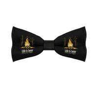 Life Is Better Around The Campfire Men's Classic Business Bow Ties Adjustable Pre-tied Bowties Gift for Daily Birthday Wedding