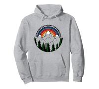 Life is better around the campfire Outdoor Camping Retro Pullover Hoodie, Adult Unisex, Heather Grey, Small