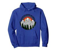 Life is better around the campfire Outdoor Camping Retro Pullover Hoodie, Adult Unisex, Royal Blue, Medium