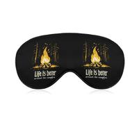Life is Better Around The Campfire Soft Sleep Mask for Light Blocking Breathable Sleeping Masks Travel Eye Shade Cover with Adjustable Strap